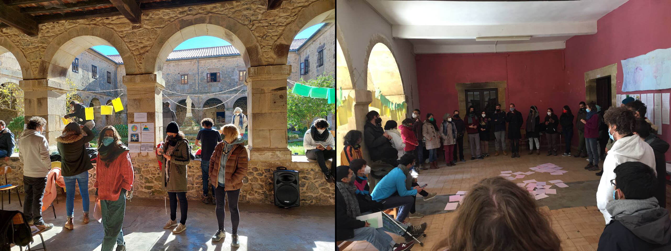 Momentos de trabajo durante el encuentro de Cantabria en enero de 2022